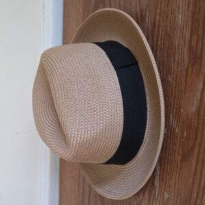 Joywant Stylish Tan Straw Hat with Black Band